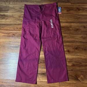 Cherokee Unisex Scrub Pants Adult Purple Drawstring Workwear Uniform Size Small